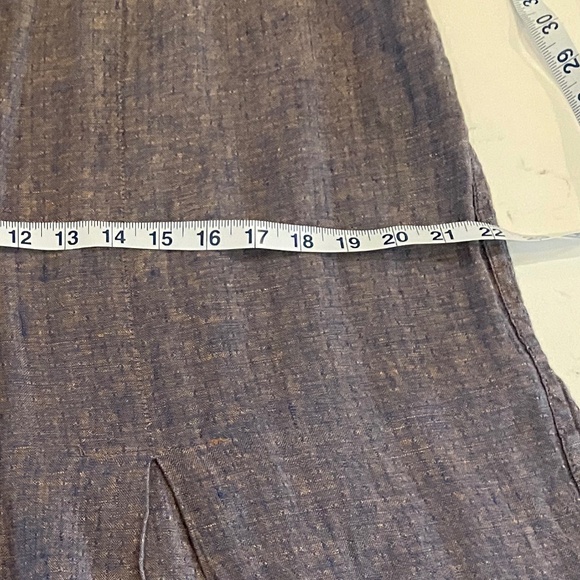FLAX by Jeanne Englehart Linen Skirt in Plum Size Medium - Picture 7 of 8